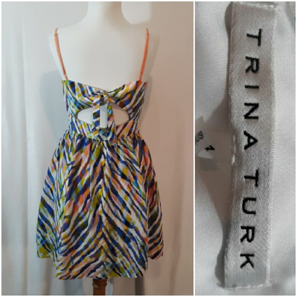 Trina Turk Silk Cut Out Dress - Picture 6 of 8